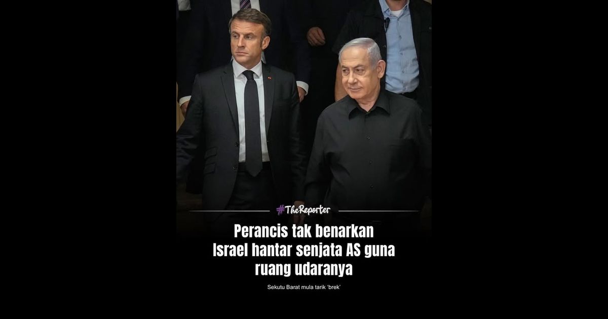 Perancis dilaporkan menolak permintaan Israel untuk menggunakan ruang udaranya bagi menghantar senjata Amerika Syarikat ke zon perang Iran, menurut sumber diplomatik Barat.