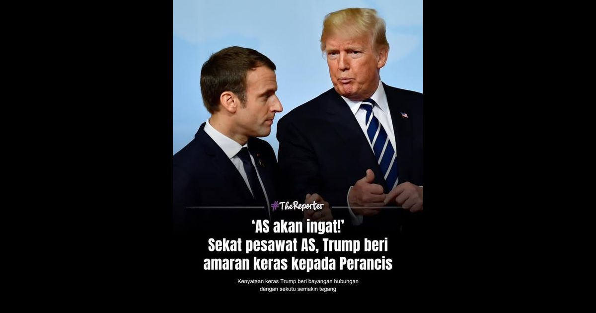 Presiden Amerika Syarikat, Donald Trump mengecam tindakan France yang menolak penggunaan ruang udara untuk pesawat tentera AS ke Israel, sambil memberi amaran bahawa perkara itu tidak akan dilupakan.